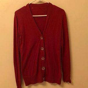Red Tory burch cardigan